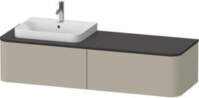 Duravit Waschtischunterschrank Happy D.2 Plus in Tau s-matt, Wandmontage, B/T: 160 x 55 cm - Bild 1