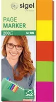 SIGEL Haftmarker Neon in Multicolour (Orange, Gelb, Rot, Grün, Pink) - Bild 1