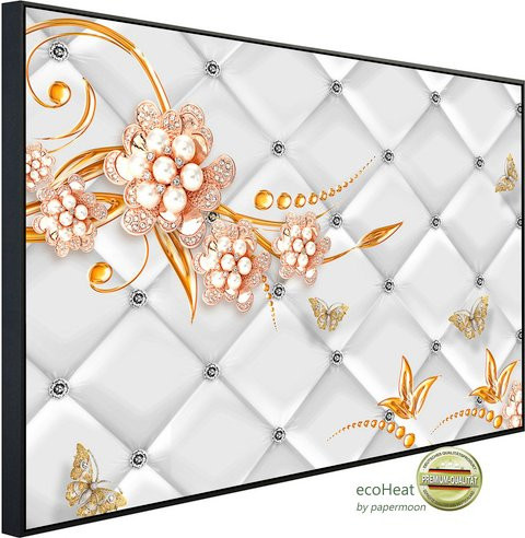 papermoon EcoHeat Infrarotheizung mit Blumenmuster in Bunt, Matt-Effekt, mit App-Steuerung und WLAN - Bild 1