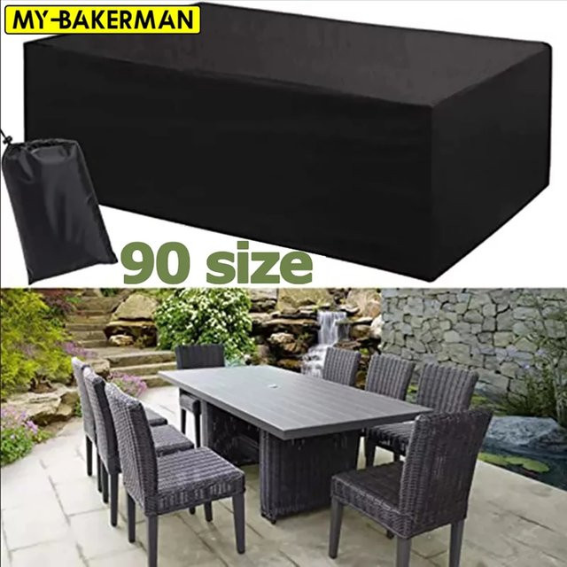 MY·BAKERMAN Wasserabweisende Gartenmöbel Abdeckungen für Sofa und Tisch in Grau/Silber - Bild 1
