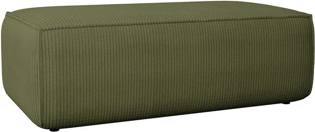 Sitzhocker Amelia von Vente-unique in Khaki mit Cord-Bezug, Breite: 102 cm - Bild 1