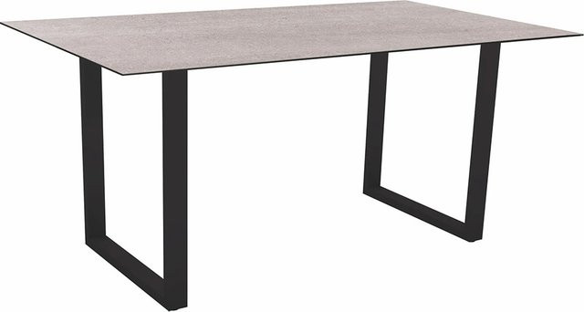 Stern Kufentisch Silverstar 2.0 Stone light aus Aluminium in Schwarz Matt, B/T: 160 x 90 cm - Bild 1