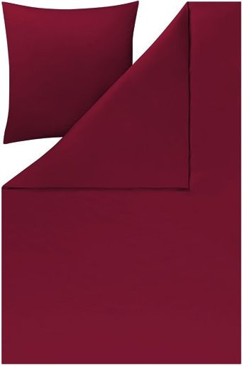 Estella Bettwäsche Valetta Plain für Erwachsene in Grün und Rot - Bild 1