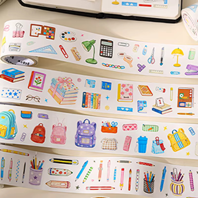 Mr. Paper Washi Tape Aufkleberband Multicolor für Journal Scrapbooking und DIY Dekoration, Länge: 200 cm - Bild 1
