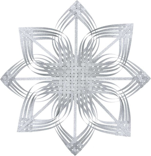 Rico Design Paper Poetry Web-Stern in Silber Glitter für Weihnachten, 270g/m2 - Bild 1