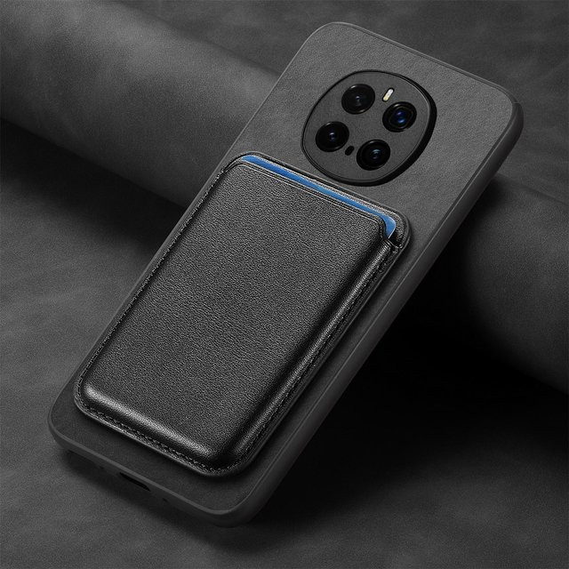 JOCAJE MagSafe Ledertasche für Honor Magic 7 Pro, Magic 6 Lite und X9C, 2-in-1 Geldbörse und Kartentasche mit Magnetabdeckung, Schwarz - Bild 1