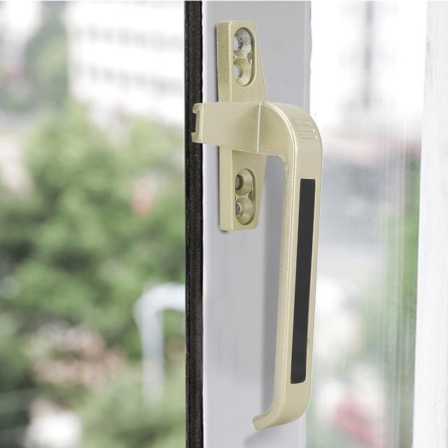 KONNWEI Fenstergriff für Druckfenster aus Aluminiumlegierung und Kunststoff in Champagner und Beige - Bild 1