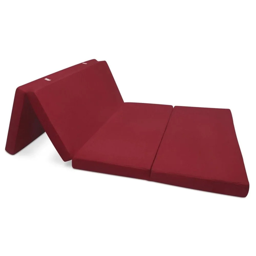 Beautissu Comfort Klappmatratze Dunkelrot B/T/H: 195 x 120 x 7 cm - Bild 2