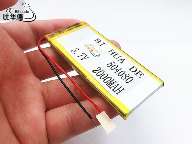 BIHUADE Li-Po Lithium-Polymer Akku 3,7 V 2000 mAh Gelb für MP3 MP4 MP5 GPS - Bild 1