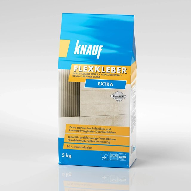 Knauf Flexkleber Extra Grau cement flexible 5 kg - Bild 1