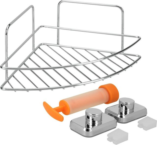 Metaltex Eckablage aus Metall in Chrom Silber - Bild 1