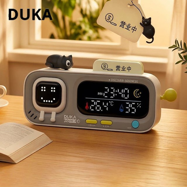 DUKA MOODA Intelligenter Temperatur- und Feuchtigkeitsmesser Elektrisches Hygrometer Thermometer Heimwetterstation in Grau oder Weiß - Bild 1