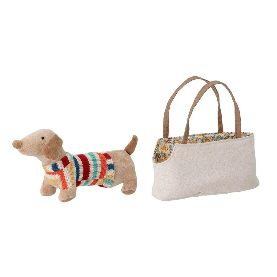 Bloomingville Mini Hilena Hund Kuscheltier multicolor - Bild 1