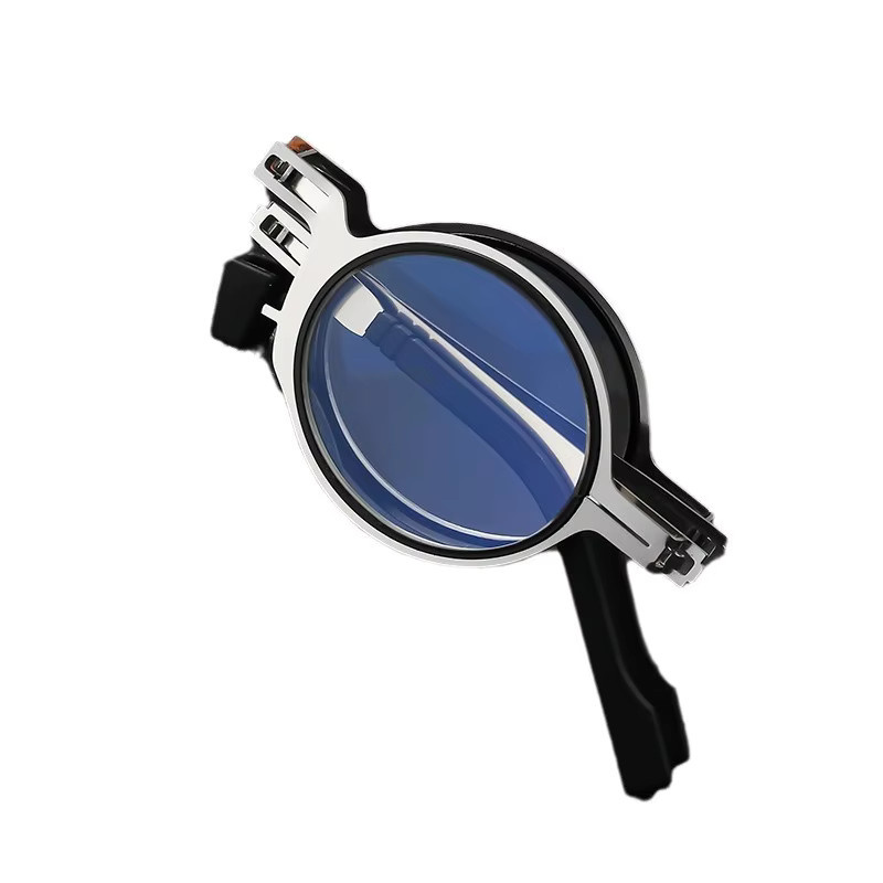Lesebrille, randlos, Unisex, Metall, silber, Anti-Blau Licht - Bild 3