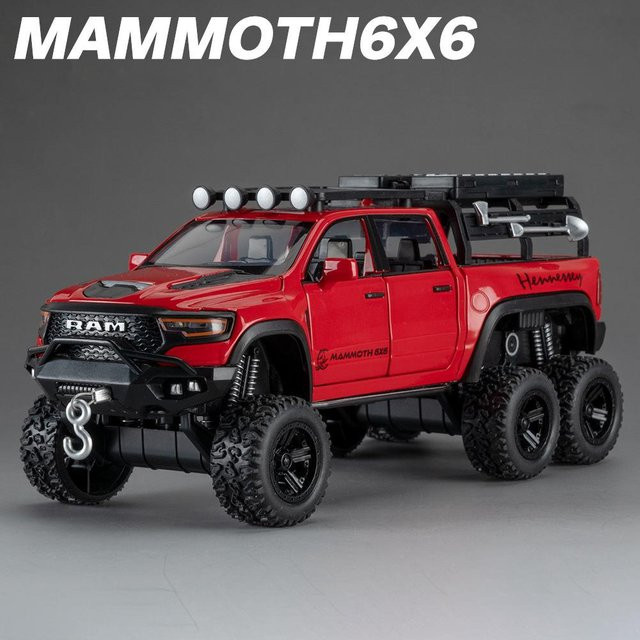 Linyi toy car Dodge Tyrannosaurus Ram 1500 Rex, Pickup Auto Modell, 1:32, Metall, mit Licht und Sound - Bild 1