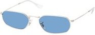 Ray-Ban RB 3947 Sonnenbrille, Vollrand, rectangular, Metall, Unisex, silver, blue - Bild 1