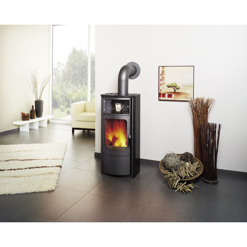 Hark Opera-B Kaminofen mit Kacheln in Meteorschwarz, 5 kW mit Automatik - Bild 3