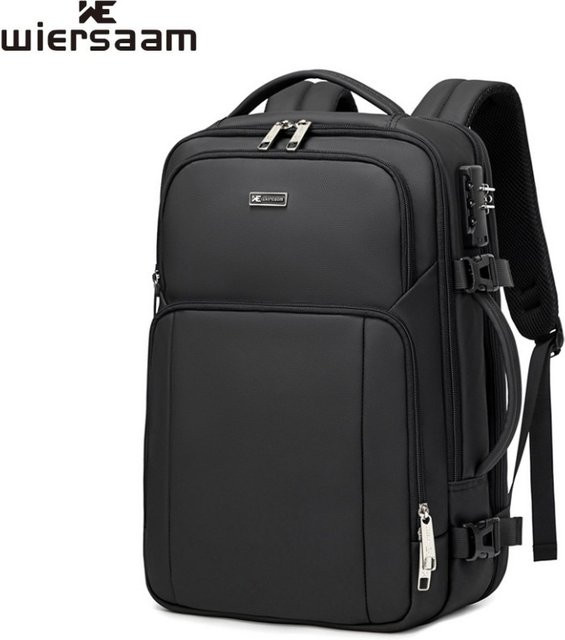 WIERSOON Business Rucksack mit USB-C Anschluss für Laptop und Reisen in Schwarz oder Grau - Bild 1