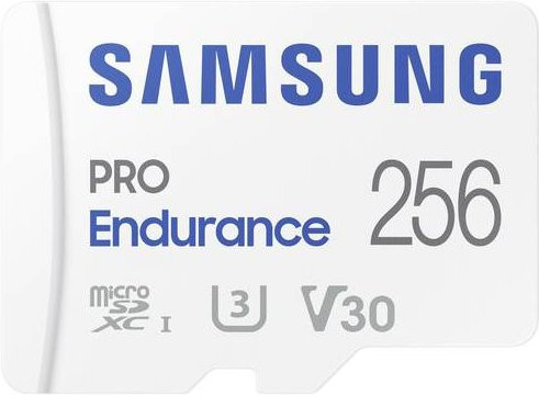 Samsung PRO Endurance microSDXC Speicherkarte 256 GB, UHS-I, V30, Weiß - Bild 1