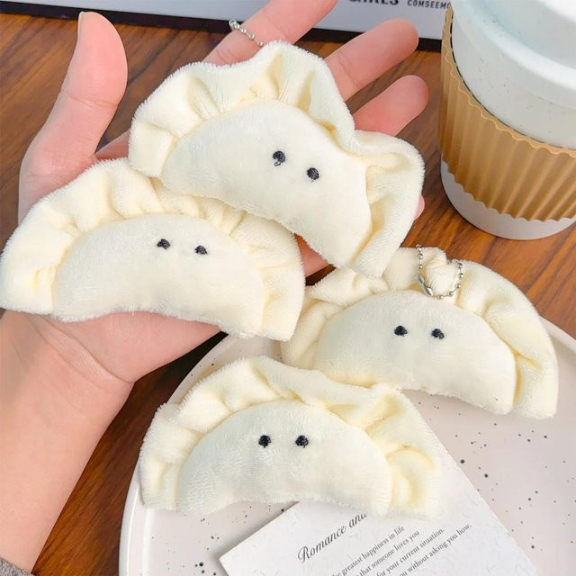 Linyi toy Schlüsselanhänger Plüsch, Knödel, weiß, Mädchen - Bild 1