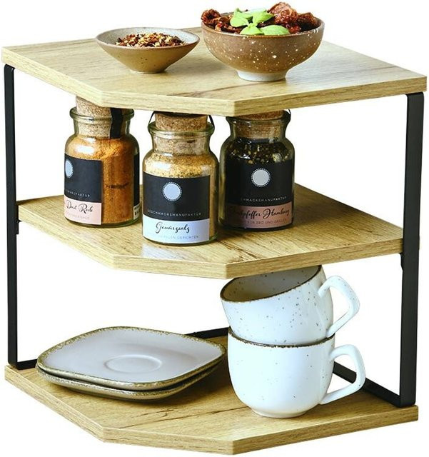 Kesper Eckregal für Küche und Bad in Natur, B/H/L: 26 x 28 x 26 cm - Bild 4