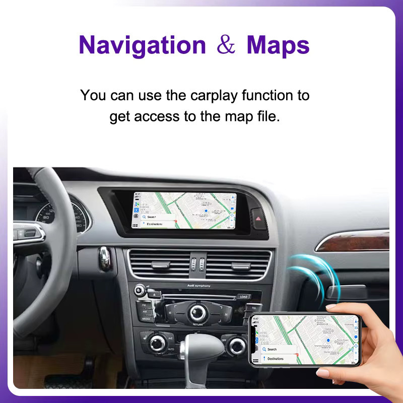 AUTOTOP Wireless Carplay und Android Auto Touchscreen für Audi A4 B8 2009-2012 MMI 2G MMI 3G Multimedia Steuergerät in Schwarz mit 8,8 Zoll Display und Bluetooth - Bild 6