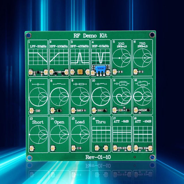 KKMOON RF Demo Kit Testmodul für Vektoranalysator und Filter/Dämpfungsmodul in Braun und Grün - Bild 1