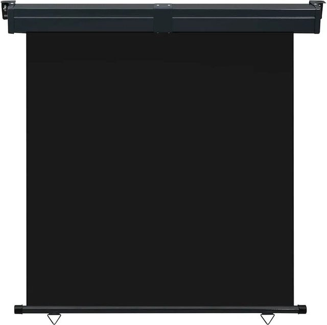 Furnicato Balkon-Seitenmarkise aus Polyester in Schwarz, B/H: 165 x 250 cm - Bild 1