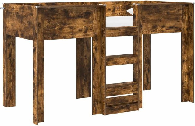 vidaXL Etagenbett für Kinder aus Holzwerkstoff in Raucheiche, B/T/H: 75 x 190 cm - Bild 1