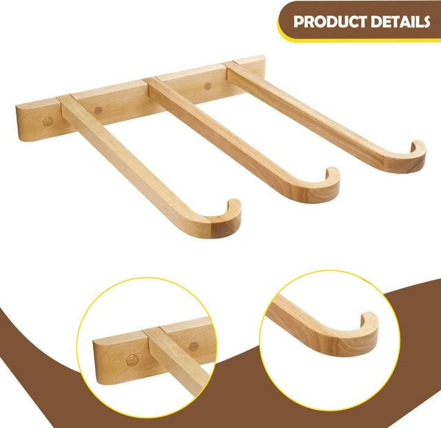 Binchi Outdoor Product Surfbrettregal zur Wandmontage aus Holz in Braun - Bild 1