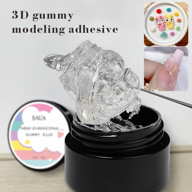 SAUA Nagelklebegel, 15g, Festes Verlängerungs- und Skulpturgel - Bild 1