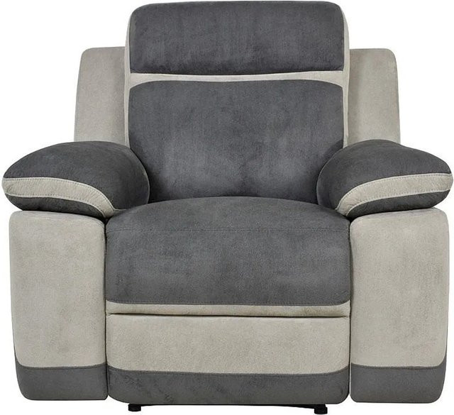 Vente-unique Relaxsessel Talca in Anthrazitgrau mit Microfaser-Bezug und Armlehnen, Höhe: 101 cm - Bild 1