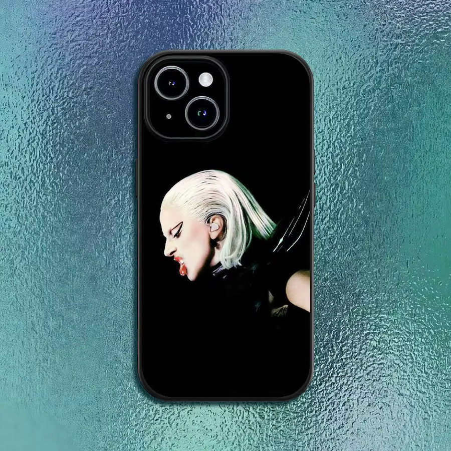 Lady Singer Gaga Disease Handyhülle für iPhone 12 bis 16 Pro Max Plus in Schwarz als klassische Softshell-Hülle - Bild 2