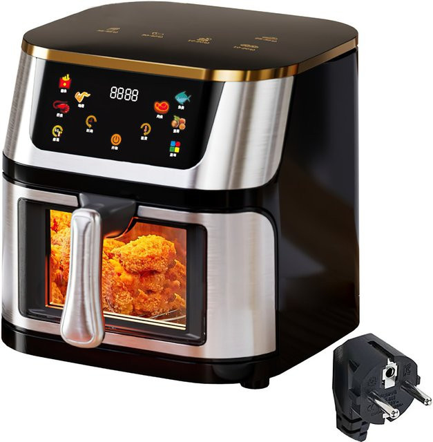 DWiusty Großraum-Heißluftfritteuse mit Toasterfunktion und LED-Touchscreen, 12 l - Bild 1