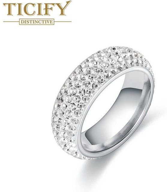 TICIFY Ring, Edelstahl, Silber, Zirkonia, Damen - Bild 1