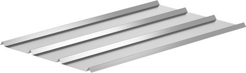 Sarei Dach- und Fassadenblech aus Aluminium in Braun und Silber, B/H: 58,0 x 118,0 cm - Bild 1