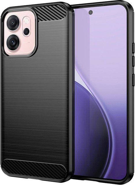 Techsuit Carbon Schutzhülle für Oppo Reno14 F in Schwarz - Bild 1