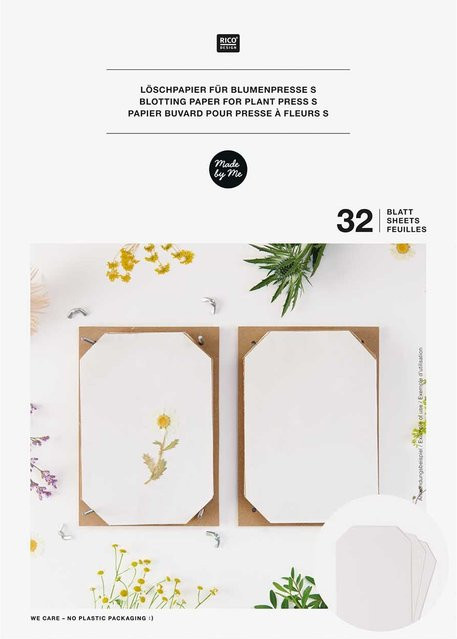 Rico Design Nachfüllpackung Löschpapier für Blumenpresse, Farbe: Weiß, Breite: 13,5 cm, Höhe: 19,7 cm - Bild 1