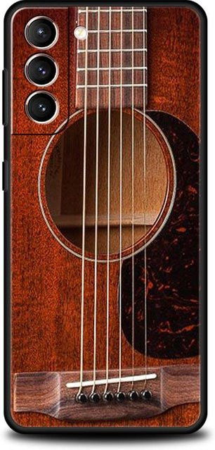 Handyhülle mit Musikinstrument-Design für Samsung Galaxy S24 S23 S22 S21 S20 S10 S9 Ultra 5G in Schwarz oder Braun - Bild 1