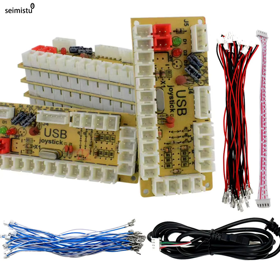 Seimistu Arcade USB Encoder Null Verzögerung für PC, PS3 und Raspberry Pi, kompatibel mit 5PIN und 2,8 mm Tasten, Multicolor - Bild 4