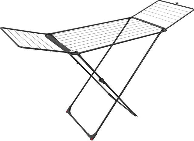 Vileda Universal Wäscheständer ONE in Schwarz mit Rollen aus beschichtetem Stahl - Bild 1
