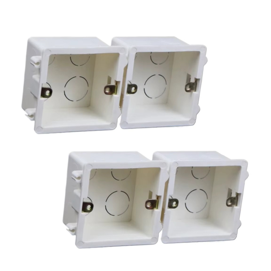 4er-Set LIVOLO Externe Montage-Dunkelbox aus PVC für Wandschalter und Steckdosen, Farbe: Weiß, Durchmesser: 8,6 cm - Bild 1