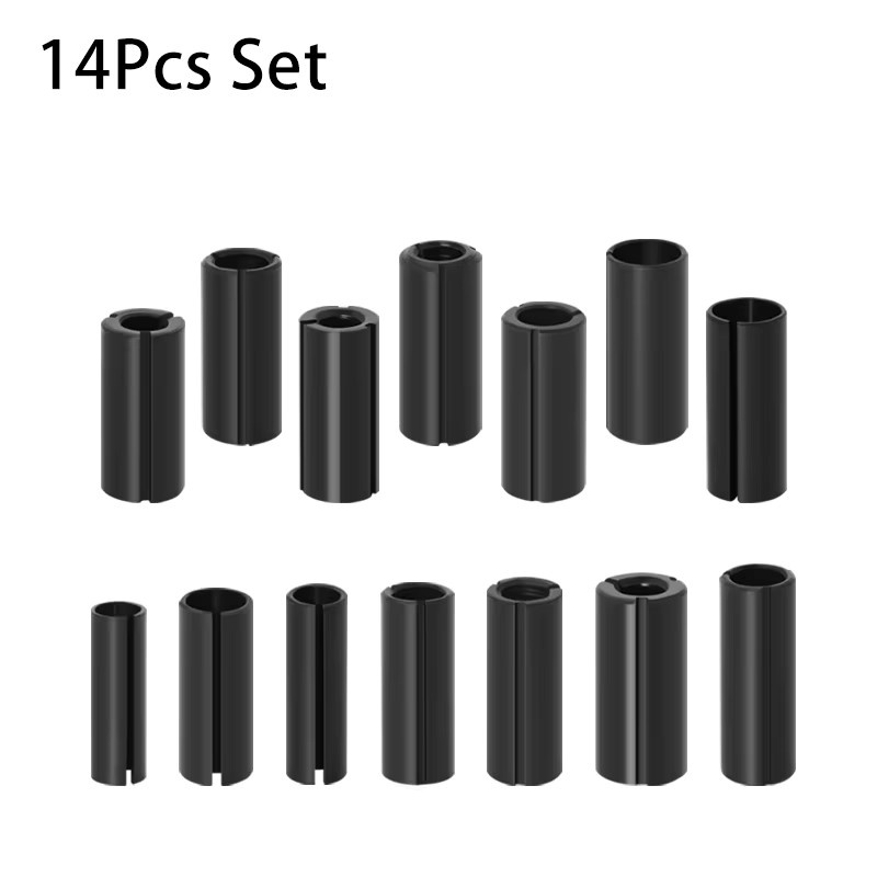 JGZUI Schaftreduzierer Spannzangenhülse Router-Bit-Adapter in Schwarz für Holztrimmer und Gravierer - Bild 4