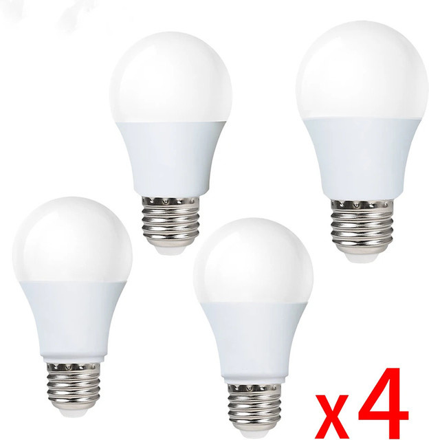 4er-Set Energiesparende LED-Glühbirnen E27, 220V, Farbe: Kaltweiß - Bild 1