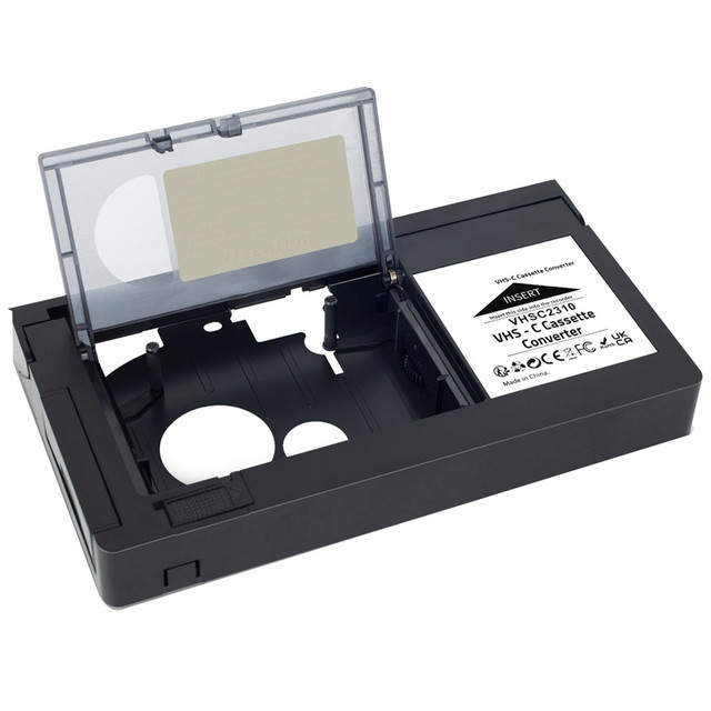 HFES VHS-C Kassettenkonverter für JVC, RCA und Panasonic, VHS zu VHSC SVHS-C Kassettenadapter, Schwarz - Bild 1