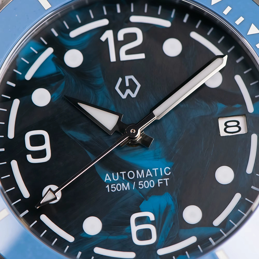 WISHDOIT Armbanduhr, Automatik, Edelstahl, Blau, Herren - Bild 3