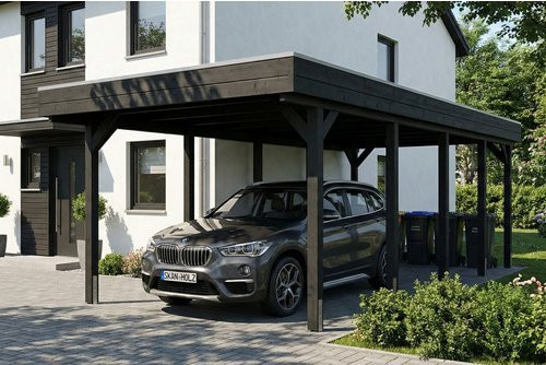 SKANHOLZ Carport Friesland aus Fichte mit EPDM-Dach in Anthrazit, B: 708 cm, T: 320 cm - Bild 1