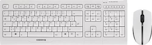 Cherry B. Unlimited 3.0 Funk Tastatur und Maus Set, QWERTZ Deutsch, Weiß-Grau - Bild 1