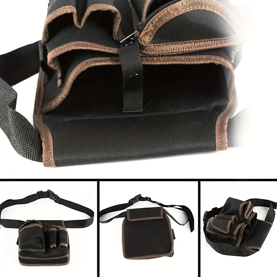 Mehrzweck-Werkzeugtasche für Hardware und Elektriker in Rot und Schwarz, B/H/T: 26,0 x 20,5 cm - Bild 4