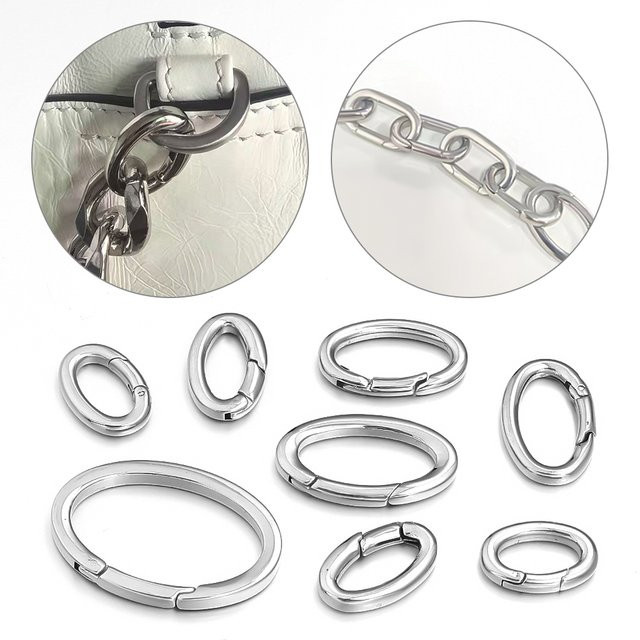 louleur O-Ring-Federverschlüsse, Edelstahl, Silber, Karabiner - Bild 1